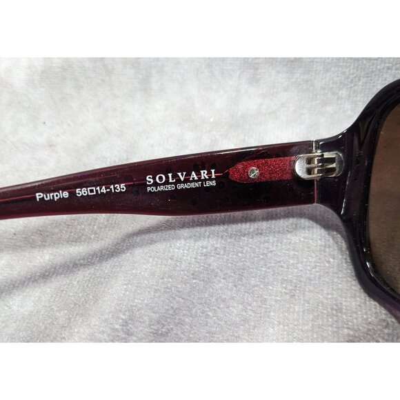 Solvari Bonita1 Purple Floral Rhinestone Retro Sunglasses